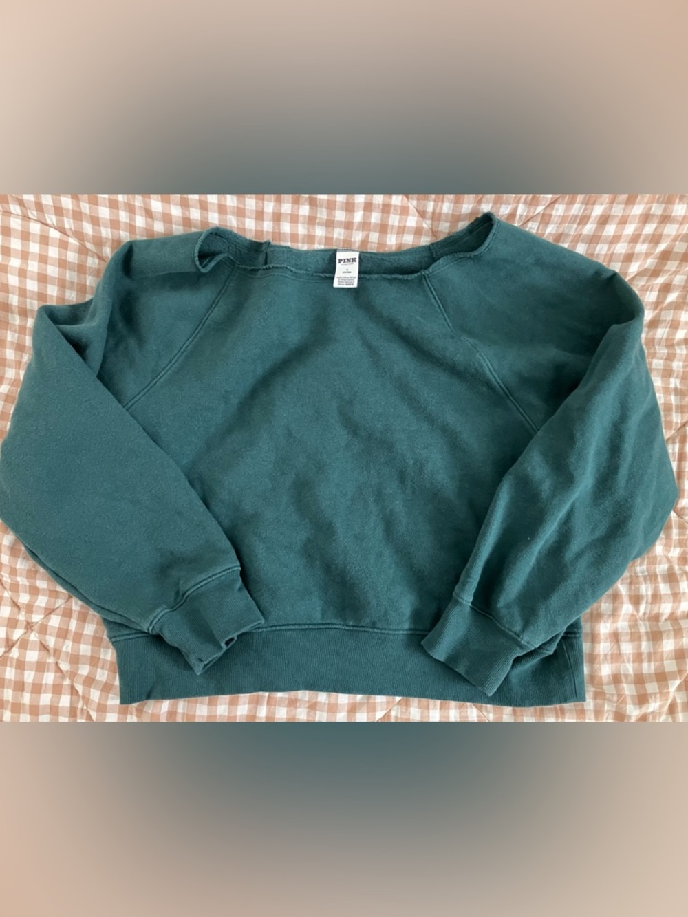 PINK Victoria's Secret Forest Green Crewneck Sweatshirt